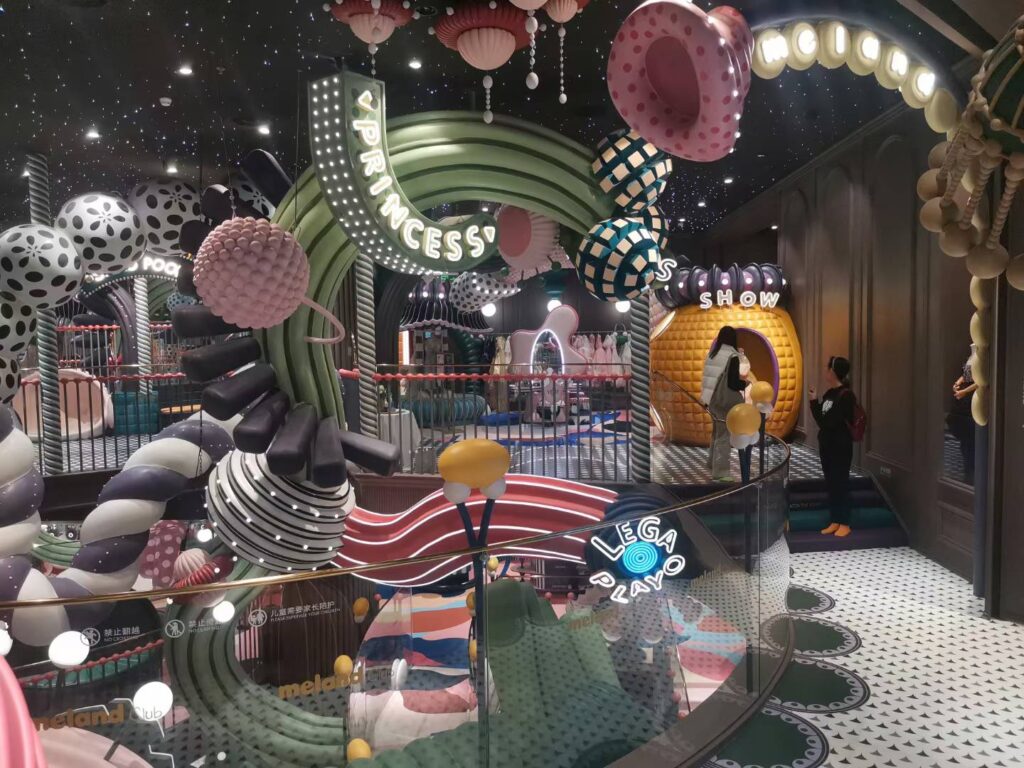 Custom 3D printed lion circus installation component with vibrant colors